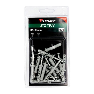 ELEMATIC BLISTER TASSELLO JTX TP/V 6X35 C/VITE 20 PZ