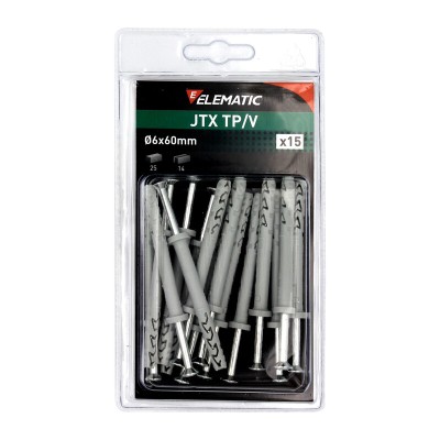 ELEMATIC BLISTER TASSELLO JTX TP/V 6X60 C/VITE 15 PZ
