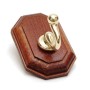 GANCIO ADESIVO HOLZ NOCE ORO 1 POSTO 40X60 MM