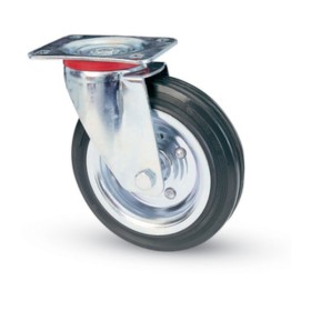 RUOTA INDUSTRIALE D 180 MM GOMMA 80 PIASTRA GIR