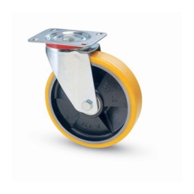 RUOTA POLIURETANO D 125X25 MM 22 PIASTRA GIREVOLE