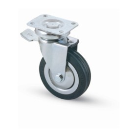 RUOTA CARRELLO D 80 MM 155/BIS PIASTRA C/FRENO