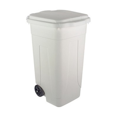 PATTUMIERA 80 L C/RUOTE BIANCO