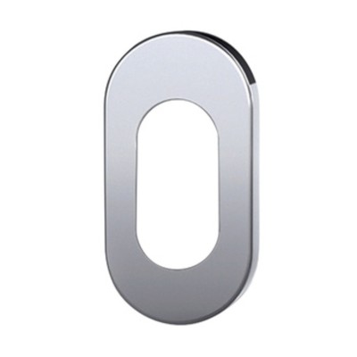 BOCCHETTA OVALE BASSA 28X6X60 INOX SAT F CILINDRO