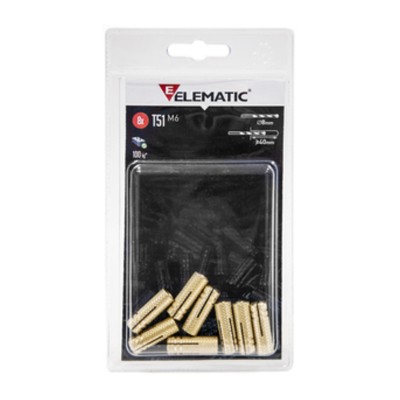 ELEMATIC BLISTER TASSELLO T51 M6 OTTONE 8 PZ