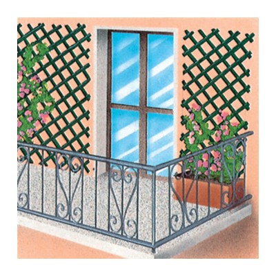 TRALICCIO ESTENSIBILE IN PLASTICA VERDE 2X1 M