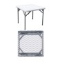 C TAVOLO IN ACCIAIO E HDPE PIEGHEVOLE 87X 87XH74 CM
