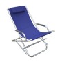SEDIA SDRAIO PLAYA IN ALLUMINIO BLU