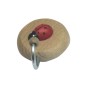 GANCIO ADESIVO IN LEGNO COCCINELLA 1 POSTO