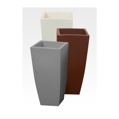 VASO HOME QUADRO 33X33XH70 CM PIETRA