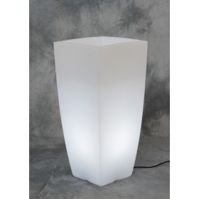 VASO HOME LIGHT QUADRO 33X33X70 CM GHIACCIO BIA