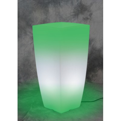 VASO HOME LIGHT QUADRO 33X33X70 CM GHIACCIO VER
