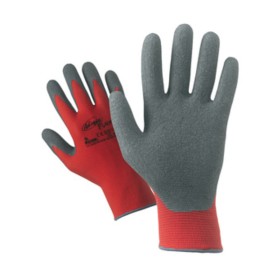 GUANTI NYLON/LATTICE ROSSO/GRIGIO TG.10