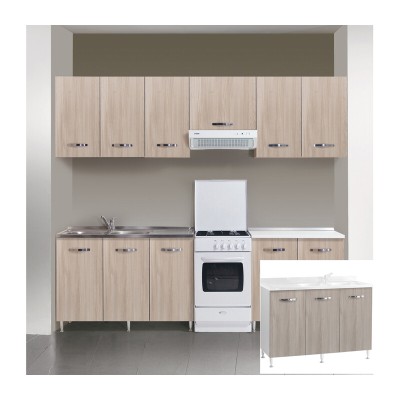 KIT CUCINA BASE 3 ANTE 120X50XH85 CM SENZA LAVELLO OLMO