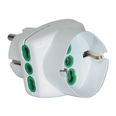 FME 82.230 ADATTATORE SCHUKO 2P+T BIPASSO+SCHUKO