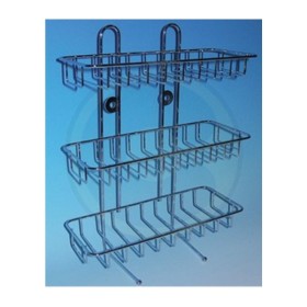 MENSOLA ACCIAIO 3 RIPIANI CROMO DFW0225S