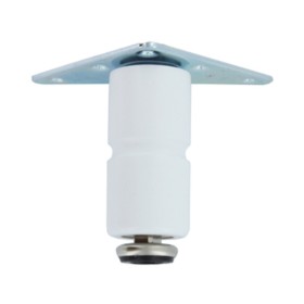 PIEDINO LEGNO PIASTRA MOBILE 100 MM BIANCO*