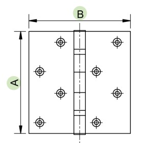 Cerniere pom.piano p.3x3x2 ottone