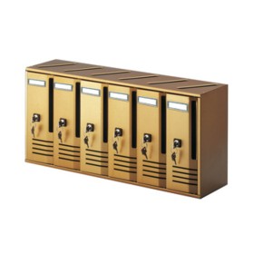 CASSETTA POSTALE ALUBOX CUBO C6 62X17,5X30 BRONZO