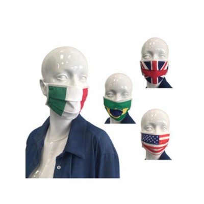MASCHERINA IN TNT LAVABILE BANDIERE ASSORTITE