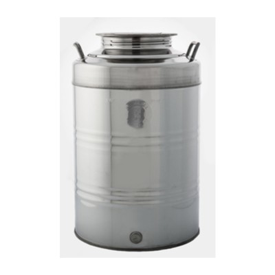 CONTENITORE ACCIAIO INOX P/OLIO 50 L AGGRAFFATO