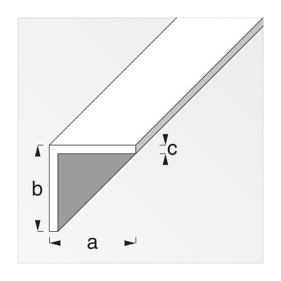 PROFILO BIANCO H.200 CM ANGOLARE 10X10X1 MM
