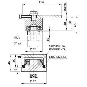 Cardine a cusc.super.c/regol. d.70