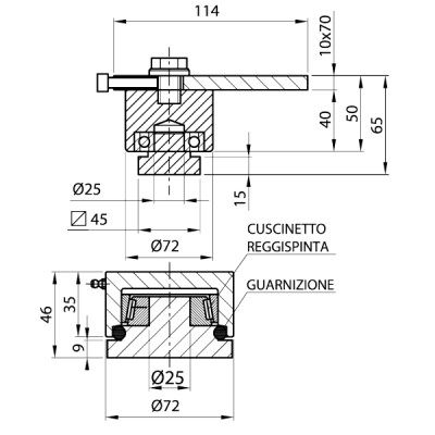 Cardine a cusc.super.c/regol. d.70