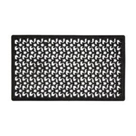 ZERBINO STELLATO NERO C/BORDO 40X70 CM