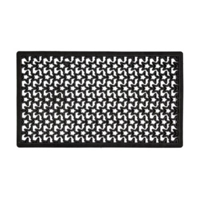 ZERBINO STELLATO NERO C/BORDO 40X70 CM