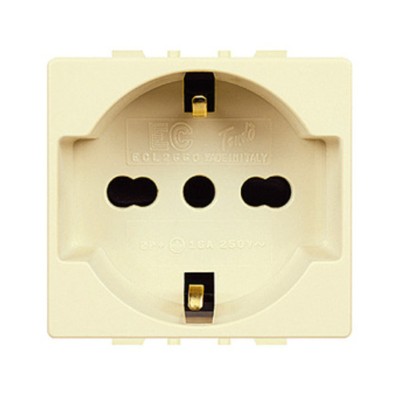 TONDO ECL 2550 PRESA SCHUKO BIPASSO 10/16A