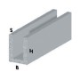 PROFILO ARGENTO H.100 CM CANALINO U 10X10X1 MM*