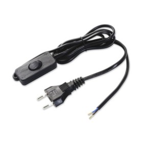 PL CAVO 1,5 M 2X0,75 C/INTERRUTTORE NERO*