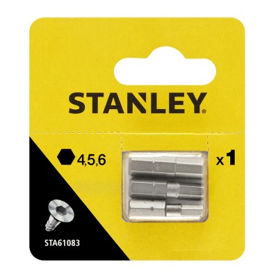 PIRANHA STANLEY STA61083 (X61083) 3 INSERTI MM.25 ES. 4-5-6
