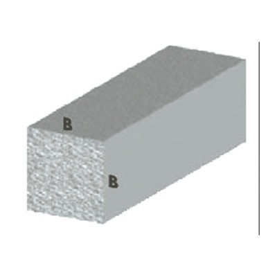 PROFILO ARGENTO H.100 CM QUADRO PIENO 10X10 MM**