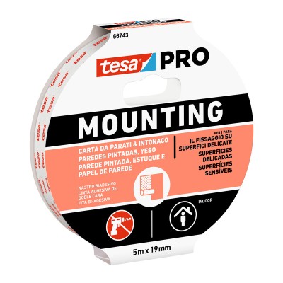 NASTRO BIADESIVO TESA MOUNTING PRO MURO 19MMX5M