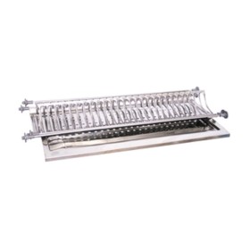 MENSOLA COLAPIATTI ACCIAIO INOX C/VASCH 76 CM