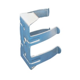 GANCIO ACCIAIO ZINCATO P/ZOCCOLO LEGNO*