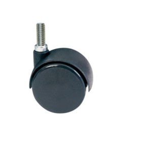 RUOTA NYLON GEMELLARE D 50 MM PERNO 8MAX12 MM*