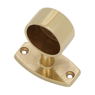 FINALE CORRIMANO OTTONE TUBO LUCIDO D 25 MM**