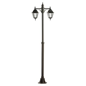 Lampione eolo nero 2luci h220 e27