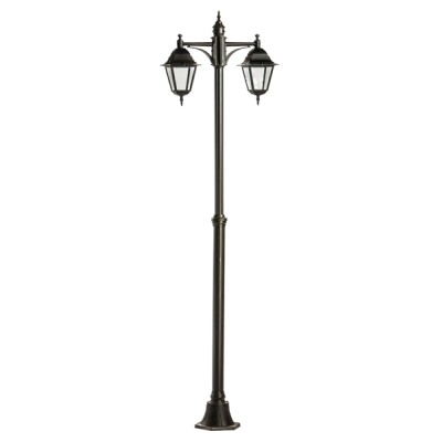 Lampione eolo nero 2luci h220 e27