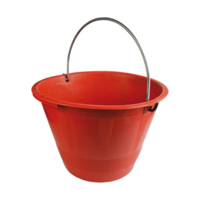 SECCHIO P/MURATORE PLAST C/ARCO ROSSO D 36CM 10 L