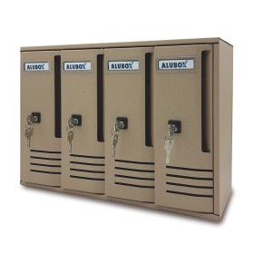 CASSETTA POSTALE ALUBOX CUBO C4 42X17,5X30 SABBIA