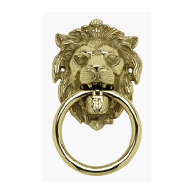 BATTENTE OTTONE LEONE C/ANELLO 155 MM ANTICATO