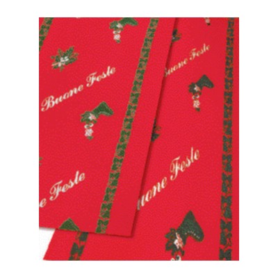 PASSATOIA BUONE FESTE H 100 CM FONDO ROSSO