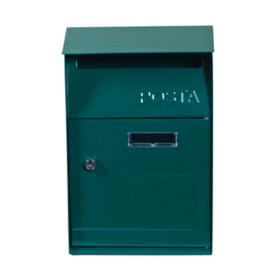 CASSETTA POSTALE ACCIAIO 21X9X32,5 CM ESTERNO VERDE