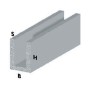 PROFILO CROMO H.100 CM CANALINO U 10X16,5X1,5 MM