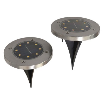 Lampada led x2 suolo energia solare