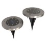 Lampada led x2 suolo energia solare
